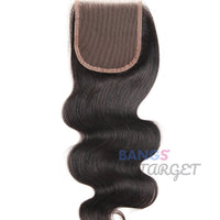Brazilian Virgin Hair 3 Bundles With Closure Body Wave - Bangsontarget