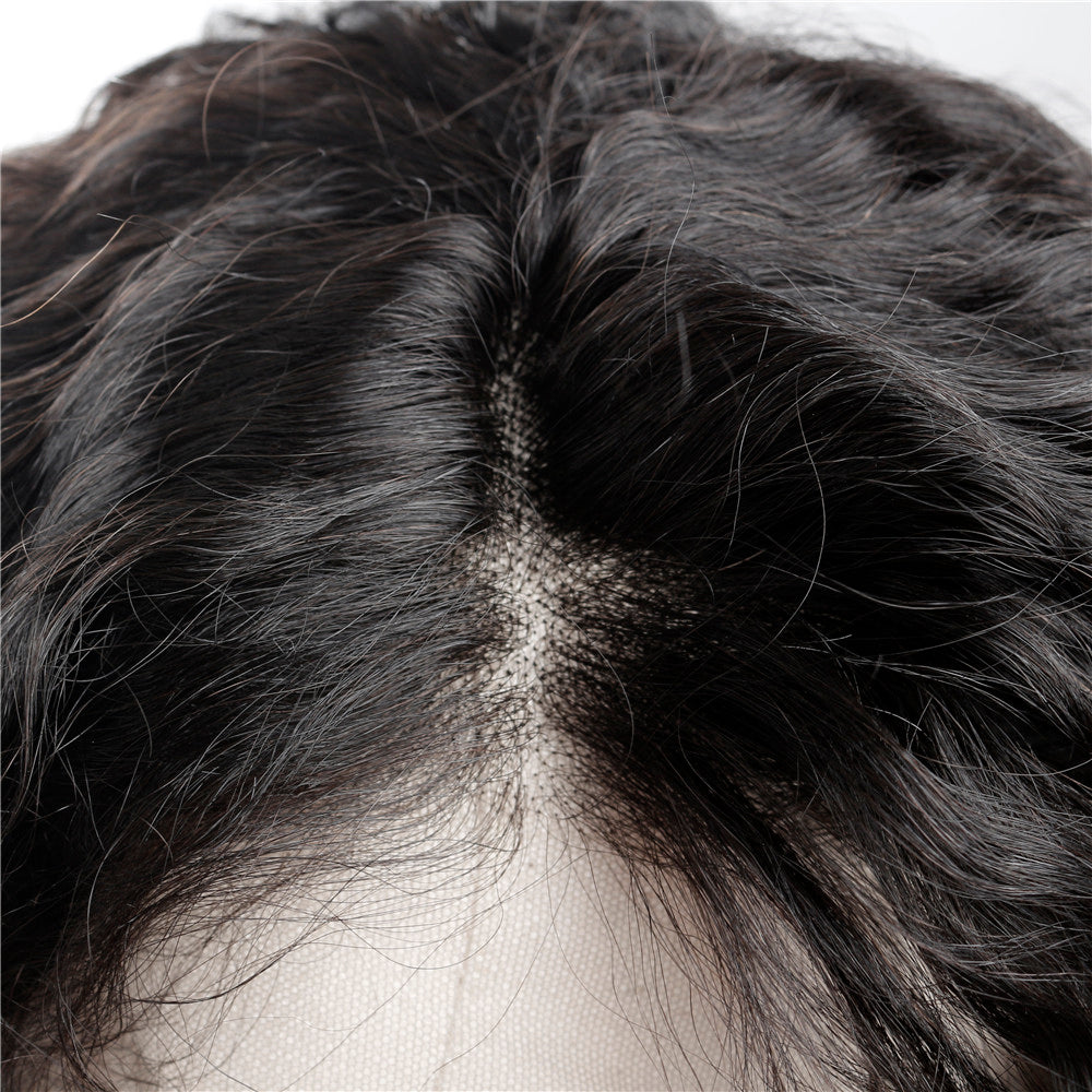 Indian Virgin Hair  Kinky Curly Lace Front Wig 13x4 Hand Tied 150% Density