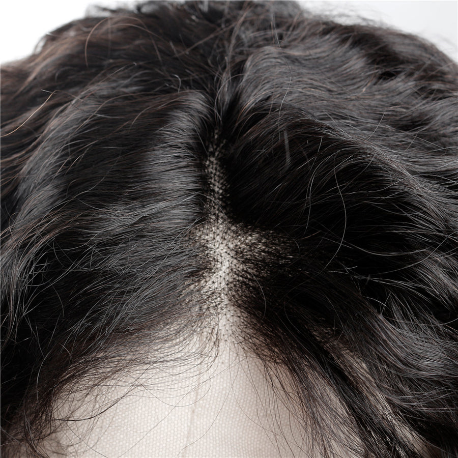 Indian Virgin Hair  Kinky Curly Lace Front Wig 13x4 Hand Tied 150% Density