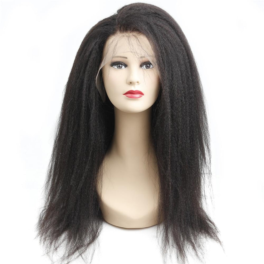 HD 13x4 Lace Front Human Hair Wigs Kinky Straight - Bangsontarget