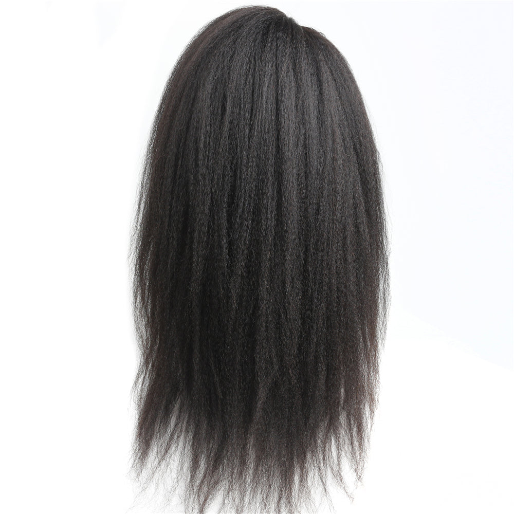 13x4 Lace Front Wigs Kinky Straight Hair Pre Plucked Virgin Human Yaki Hair Wigs - Bangsontarget