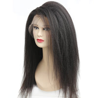 Kinky Straight Wig 13x4 Lace Front Wigs Nature Black Wigs