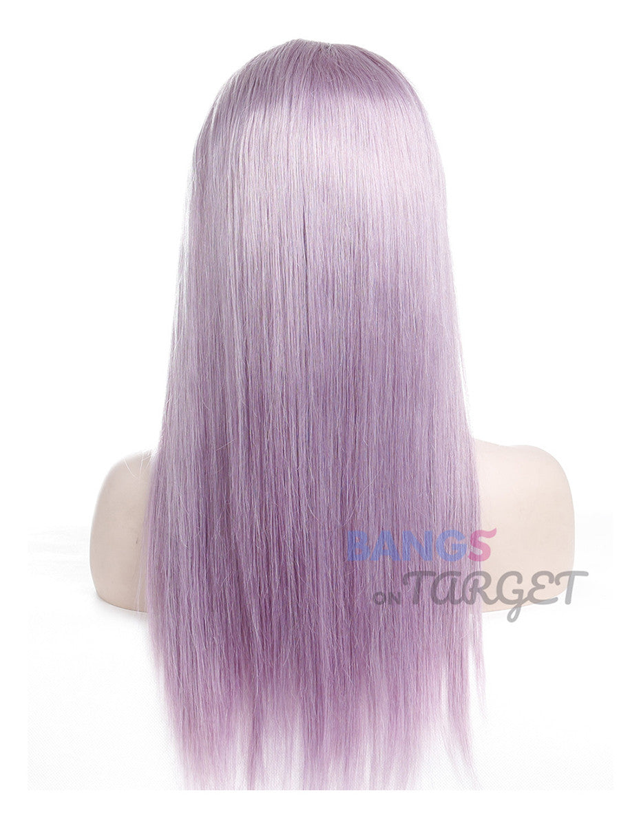 Purple Color Straight Lace Front Wigs - Bangsontarget