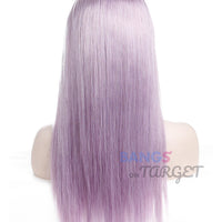 Purple Color Straight Lace Front Wigs - Bangsontarget