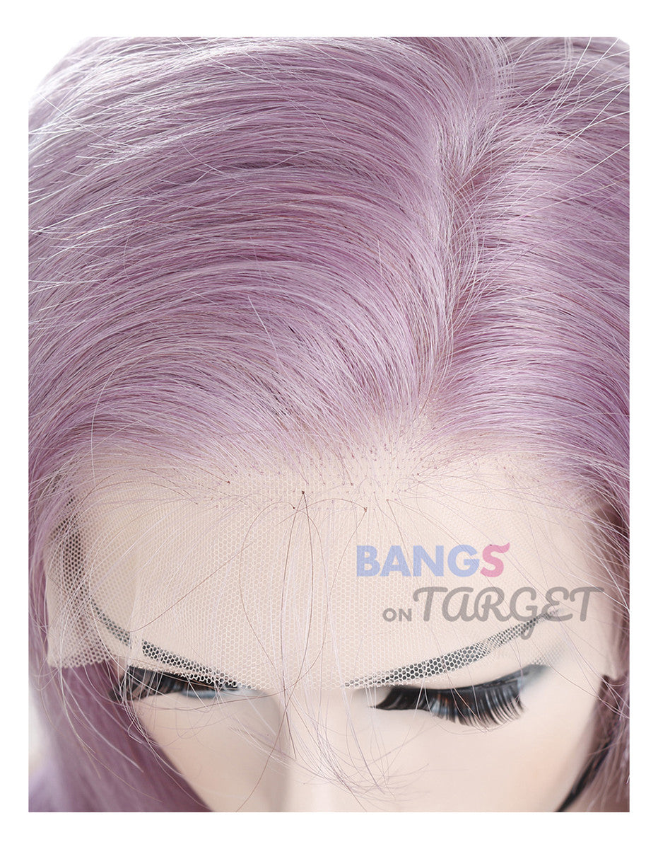 Purple Color Straight Lace Front Wigs - Bangsontarget
