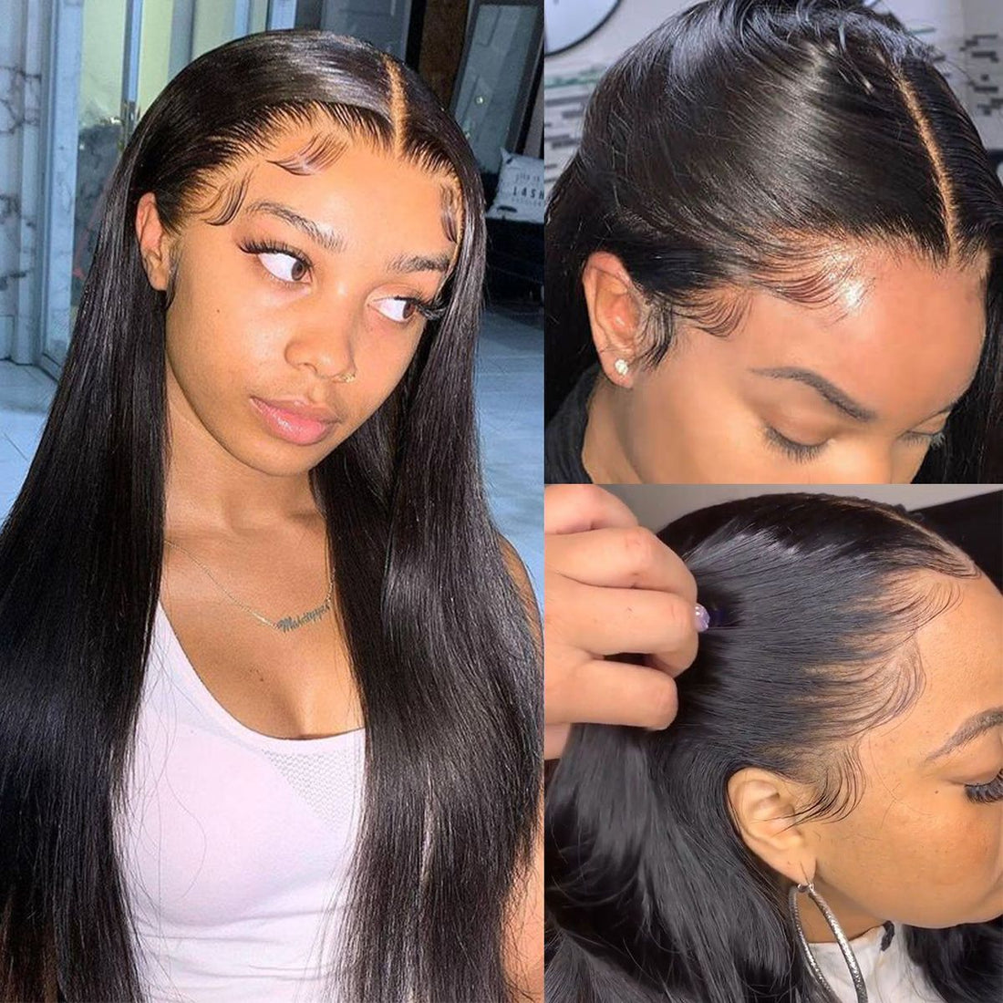 13×4 Lace Front Wigs Straight Hair Human Hair Wigs - Bangsontarget