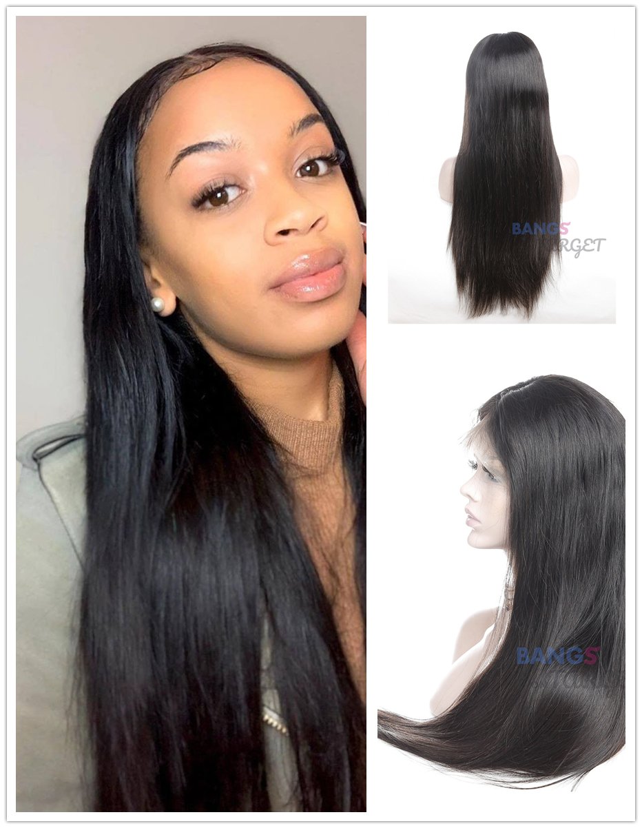 Malaysian Virgin Hair 13x6 Lace Front Human Hair Wigs Straight - Bangsontarget
