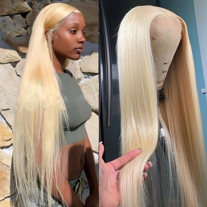 13x1 Lace Front Wigs 613 blonde Straight Wig Malaysian Virgin Hair