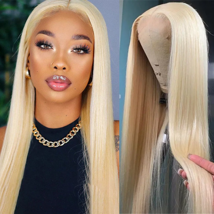 13x1 Lace Front Wigs 613 blonde Straight Wig Malaysian Virgin Hair