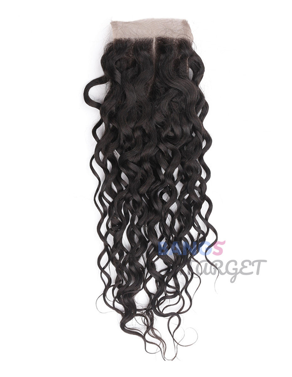 Brazilian Virgin Hair 3 Bundles With Closure Water Wave - Bangsontarget