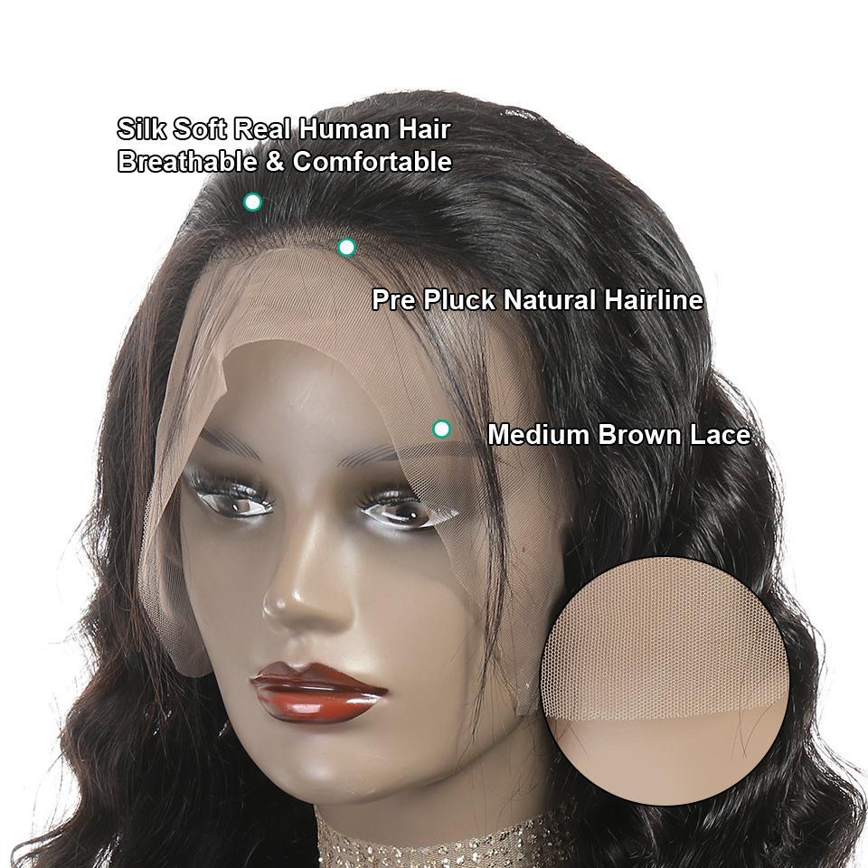 Water Wave Lace Front Wig Human Hair 13*4 - Bangsontarget