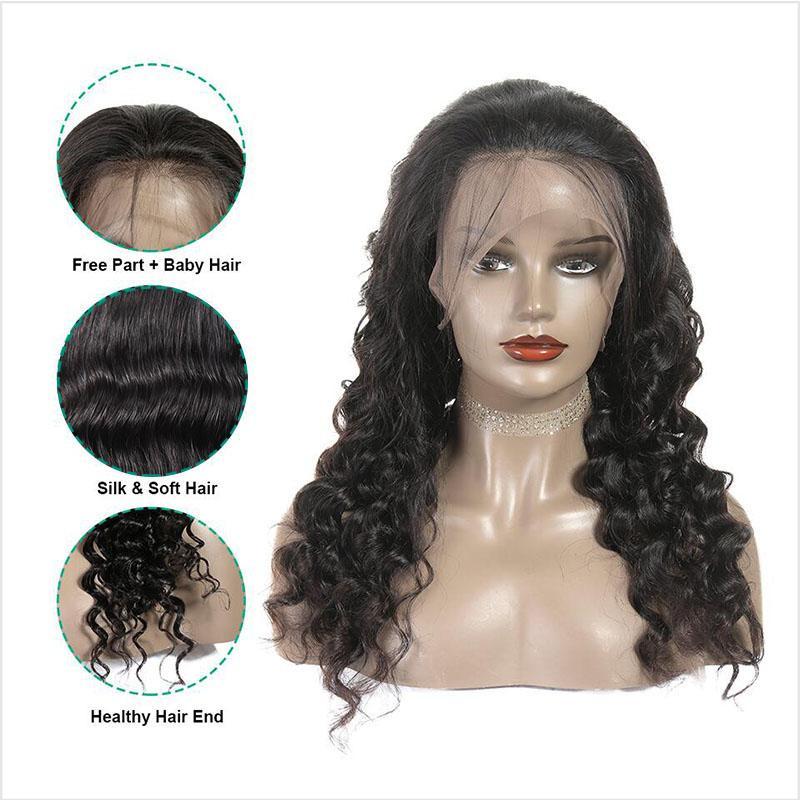 Water Wave Lace Front Wig Human Hair 13*4 - Bangsontarget