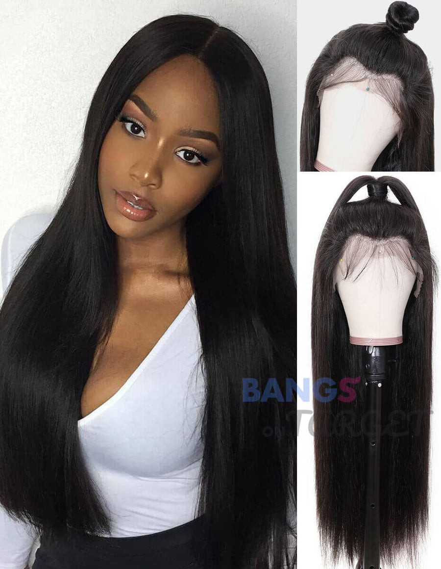 Brazilian Virgin Hair 13x6 Lace Frontal Wigs Straight - Bangsontarget