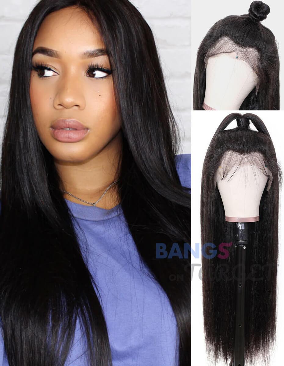 Malaysian Virgin Hair 13x6 Lace Frontal Wigs Straight - Bangsontarget