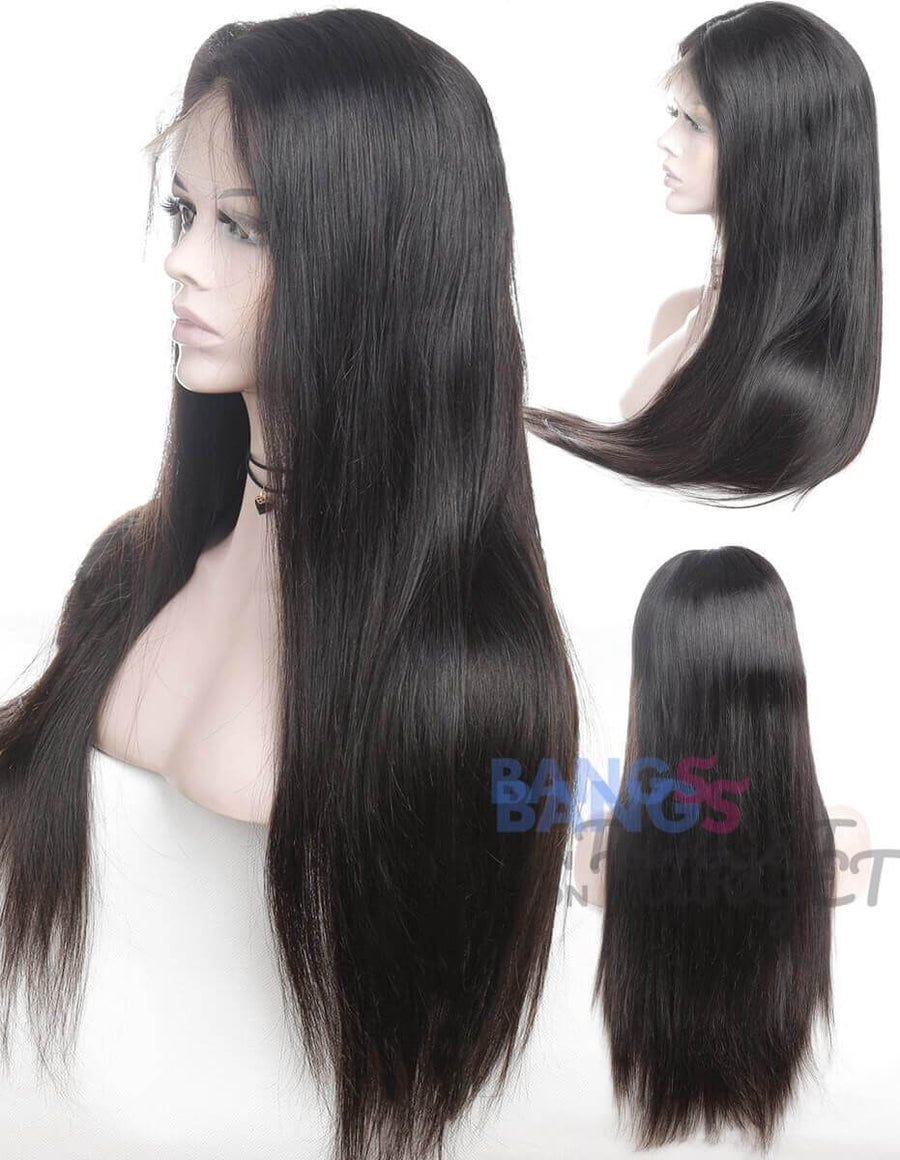 Malaysian Virgin Hair 13x6 Lace Frontal Wigs Straight - Bangsontarget
