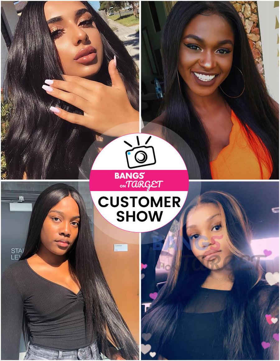 Brazilian Virgin Hair 13x6 Lace Frontal Wigs Straight - Bangsontarget