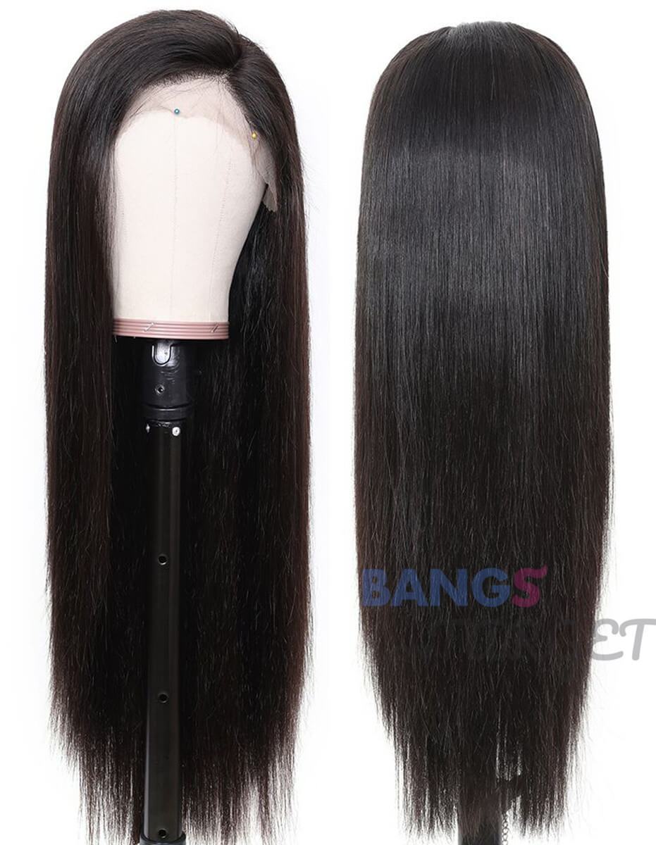 Malaysian Virgin Hair 13x6 Lace Frontal Wigs Straight - Bangsontarget