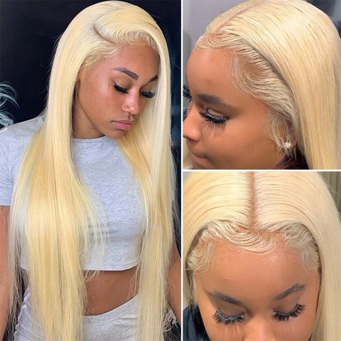 13x1 Lace Front Wigs 613 blonde Straight Wig Malaysian Virgin Hair