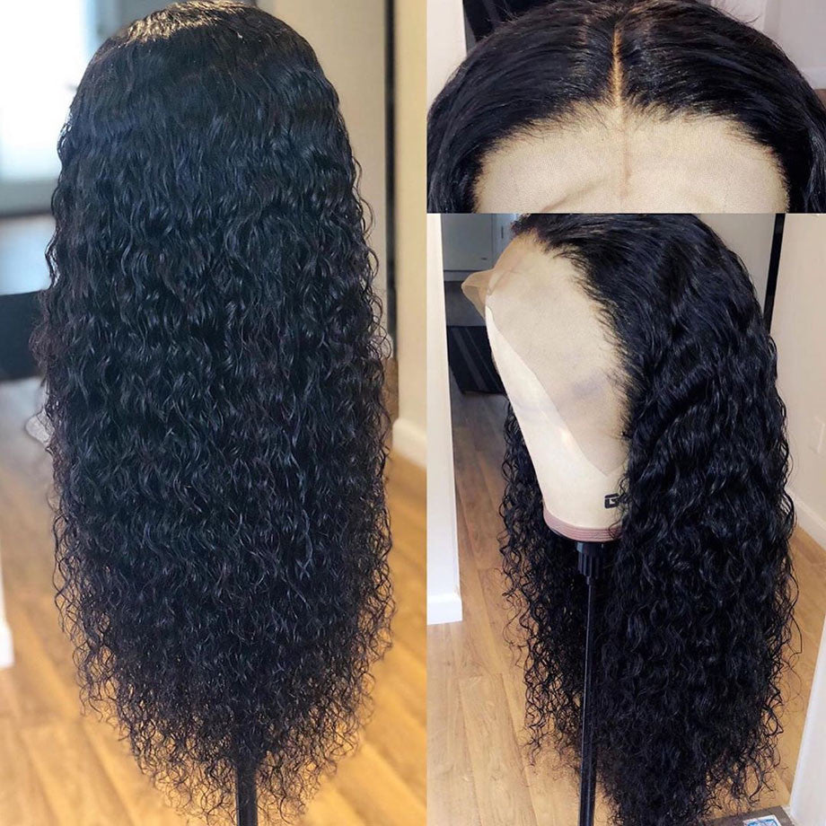 Brazilian Water Wave Lace Wigs For Women Lace Front Wigs with Pre-Plucked Hairline - Bangsontarget