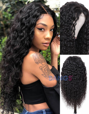 Brazilian Virgin Hair 13x6 Lace Frontal Wigs Water Wave - Bangsontarget