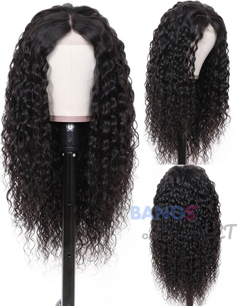 Brazilian Virgin Hair 13x6 Lace Frontal Wigs Water Wave - Bangsontarget